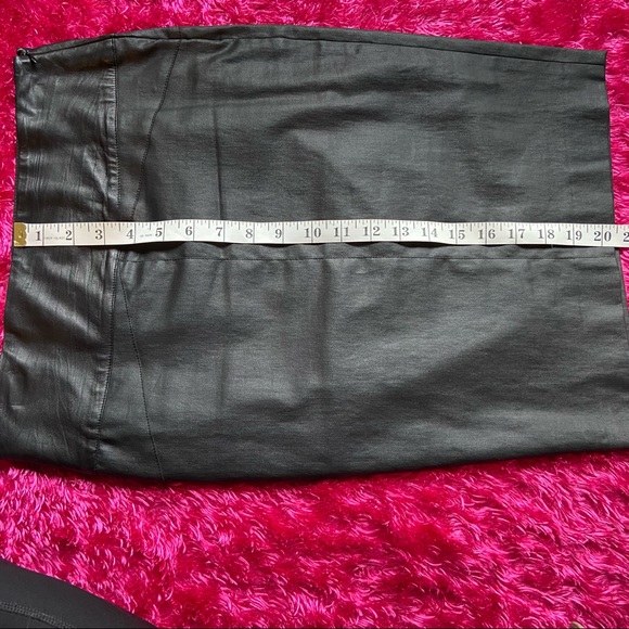 Robert Rodriguez Black Slim Skirt with Real Leather Waist Trim Size 4 - Picture 14 of 16
